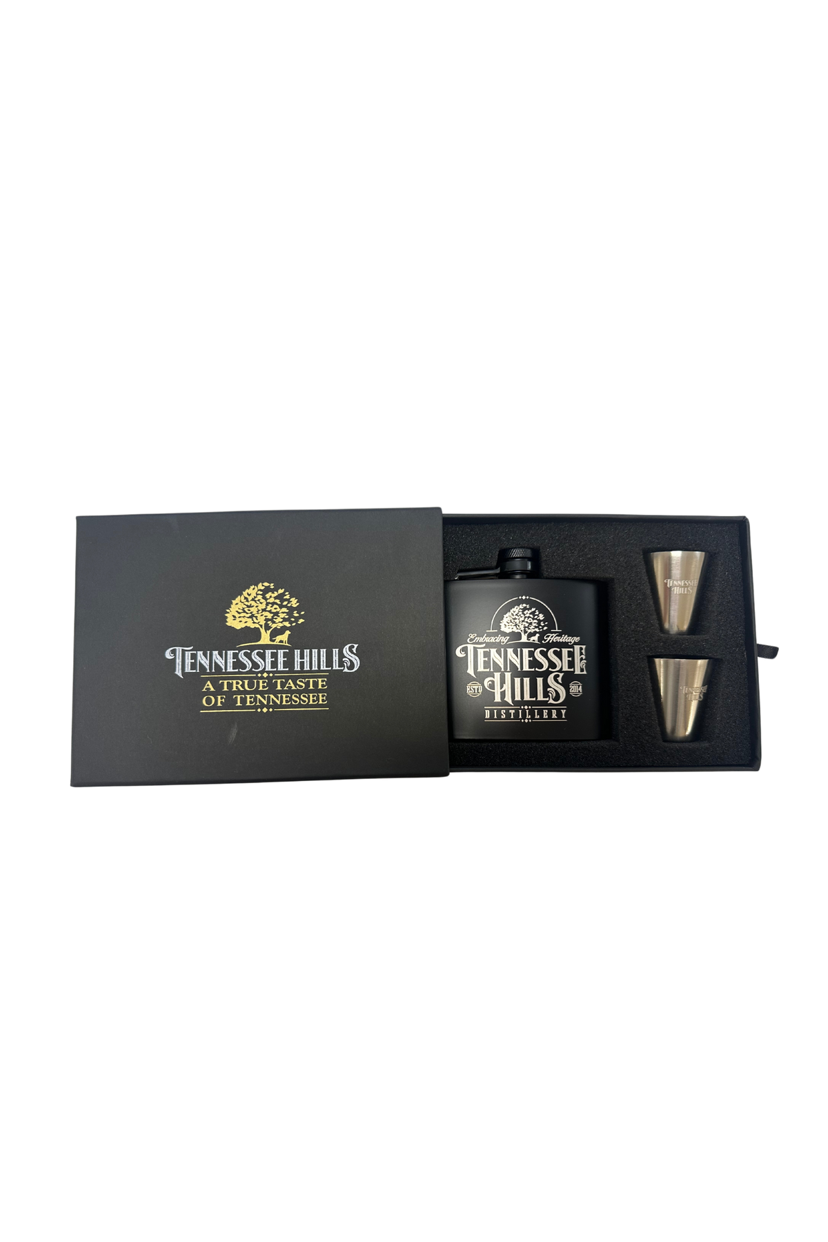 Tennessee Hills Flask & Shot Glass Gift Set