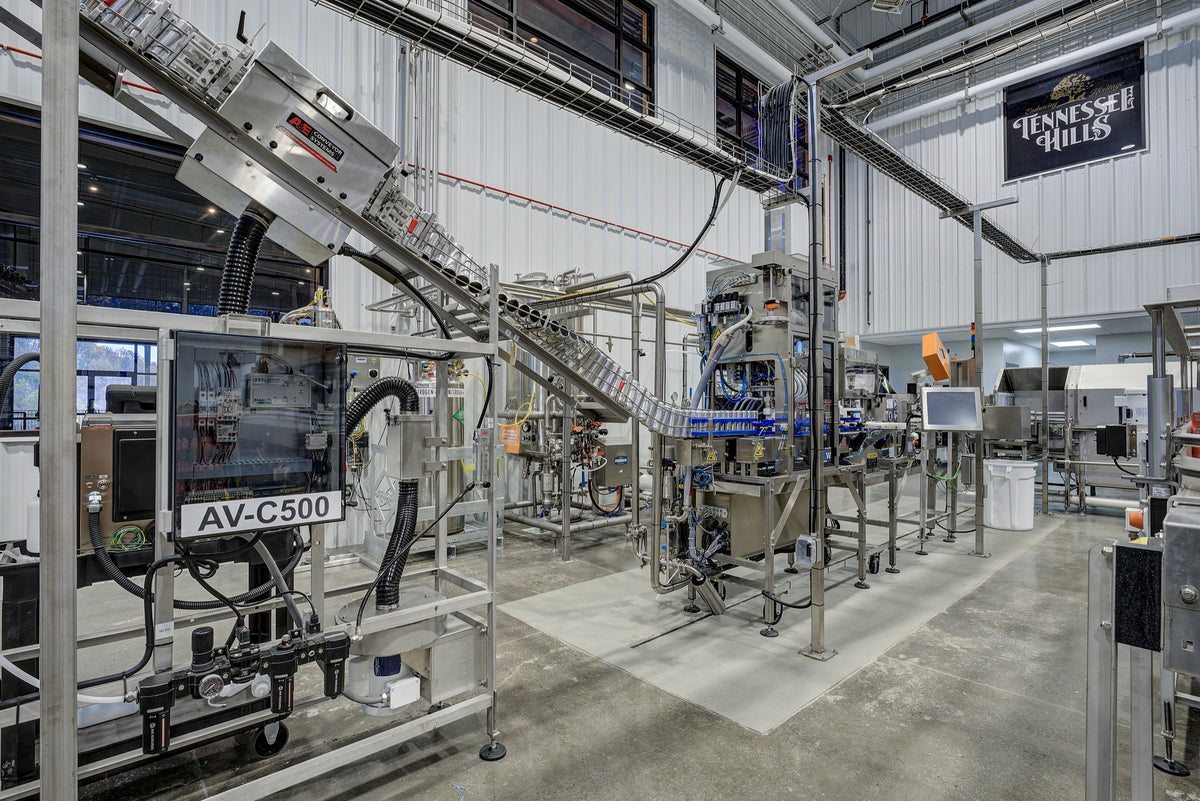 Packaging hall and filling line at Tennessee Hills' Bristol production facility